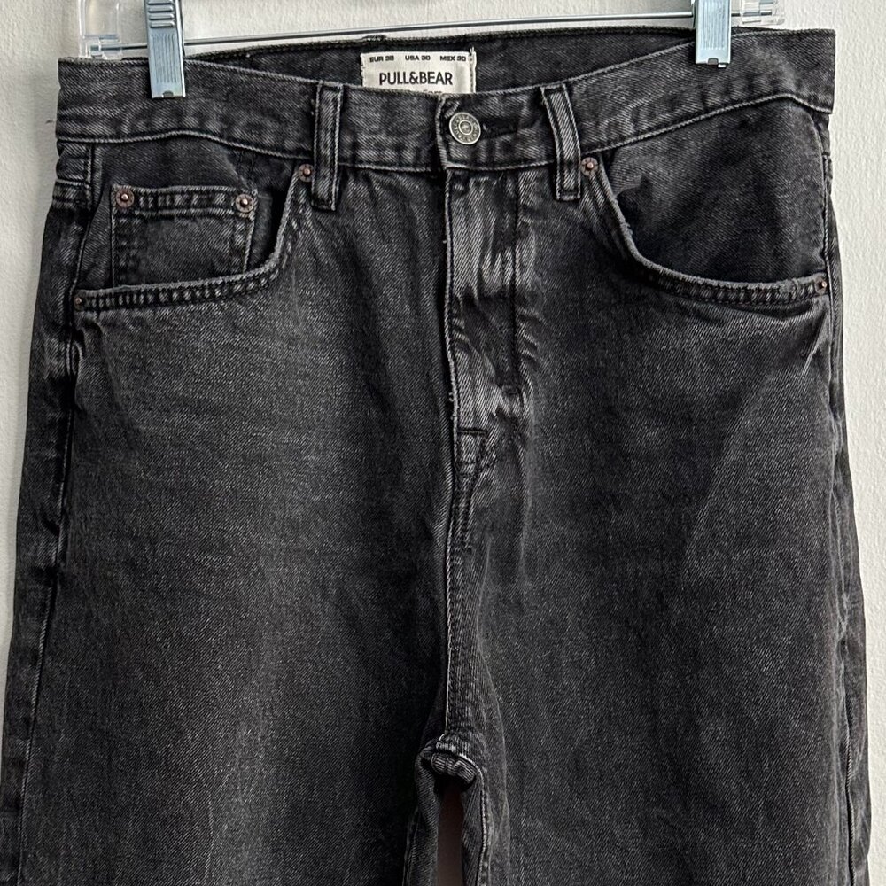 Pull & Bear Washed Grey Straight Jeans (US 30)